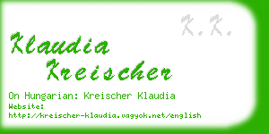 klaudia kreischer business card